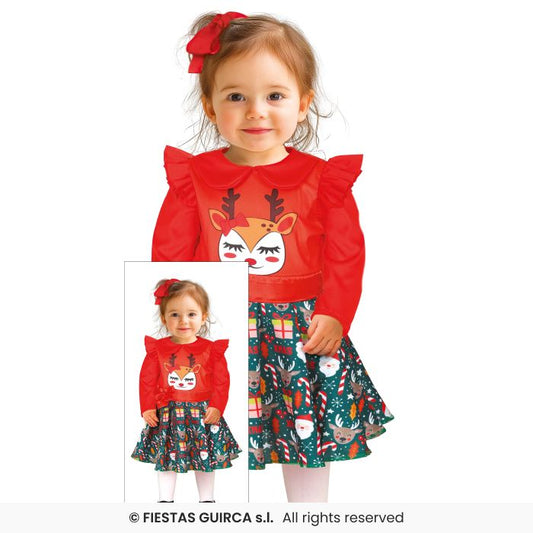 Cute Little Reindeer Baby Costume Toddler Christmas Naitivty Play Outfit Age 1-2