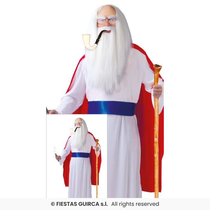 Druid Mens Wizard Costume Adults Fancy Dress Outfit Ancient Times Medieval M-XL