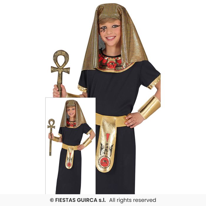 Boys Egytpian Cat Pharaoh Costume School Book Day Fancy Dress Outfit Kids Age 3-12
