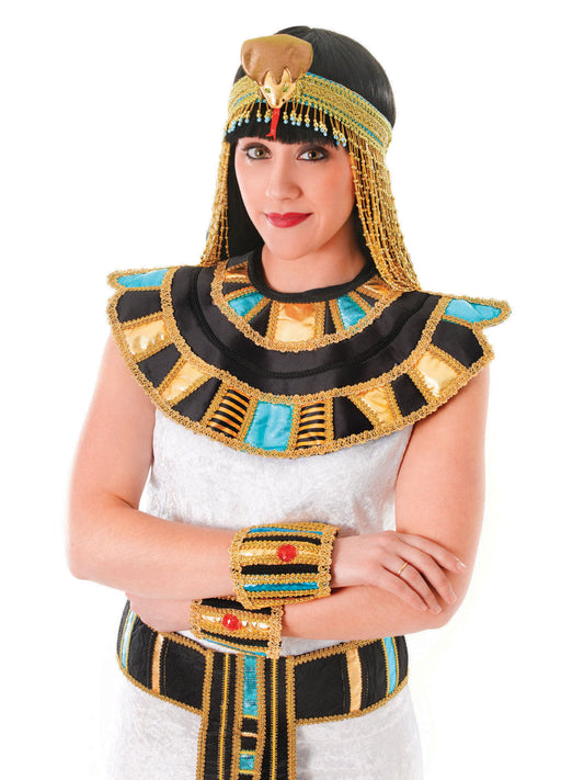 Egyptian Collar Adults Pharoh Mens Ladies Fancy Dress Costume Accessory Gold Collar