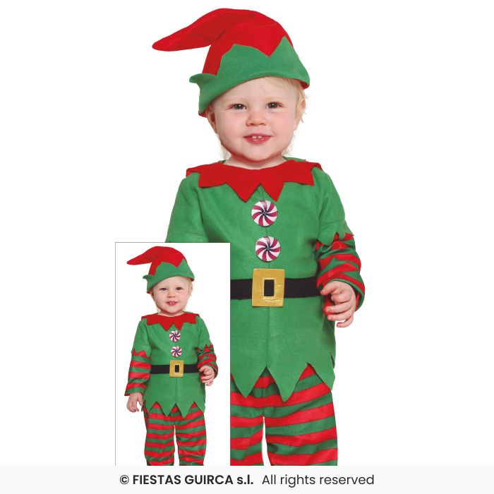Kids Elfs Outfit Costume Toddlers Little Elf Nativity Play Fancy Dress Boys Girls Age 1-2