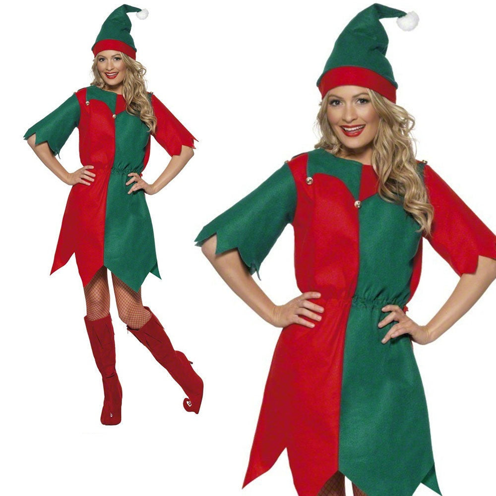 Adult Elf Costume Ladies Christmas Fancy Dress Womens Xmas Outfit S-XL – Kingdom Fancy Dress