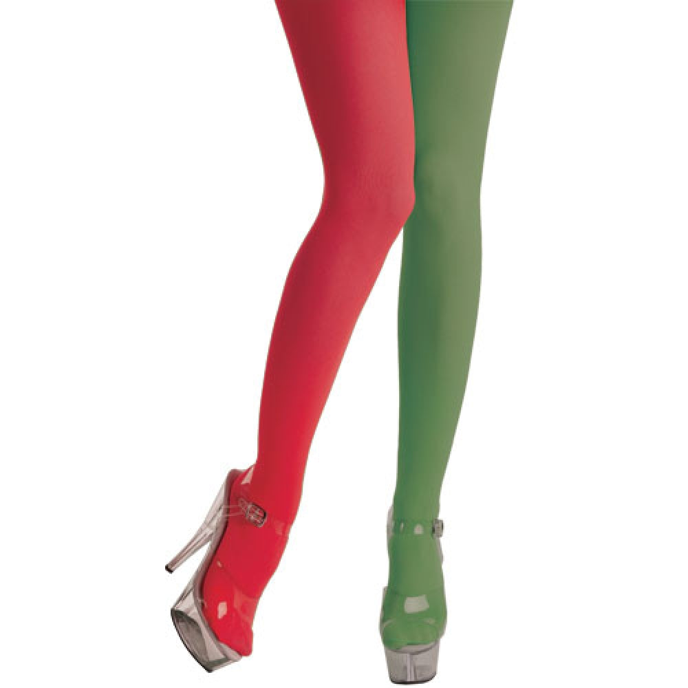 Adult Elf Jester Tights Red and Green