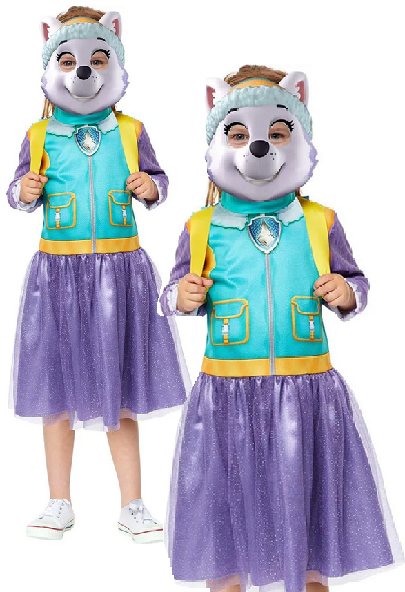 Paw Patrol Everest Costume Kids Book Day Cartoon Character Fancy Dress Age 3-6