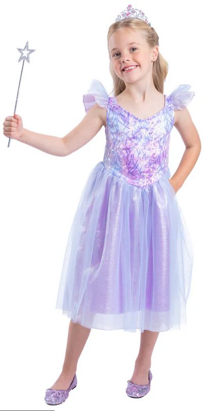 Purple Fairy Princess Girls Costume Fairytale Fancy Dress Outfit Book Day Age 4-12