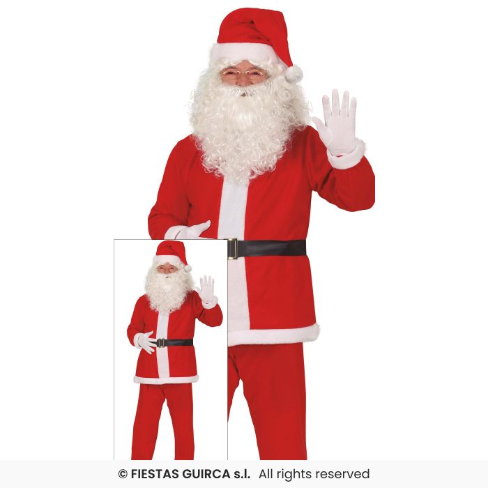 Santa Claus Father Christmas Fancy Dress Costume Mens Santas Grotto