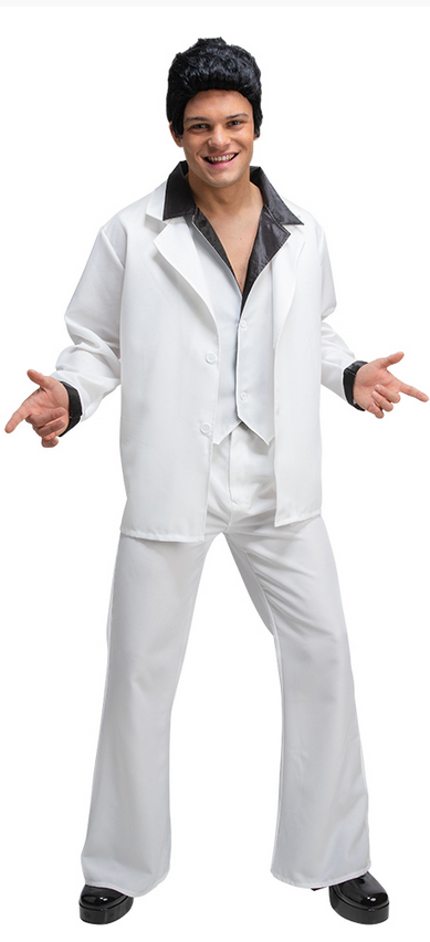 70s Disco Fever Mens Fancy Dress Costume Retro Groovy 1970s Adults Outfit