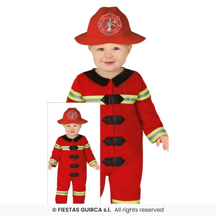 Fireman Costume Toddlers Firefighter Occupations Fancy Dress Outfit Age 1-3