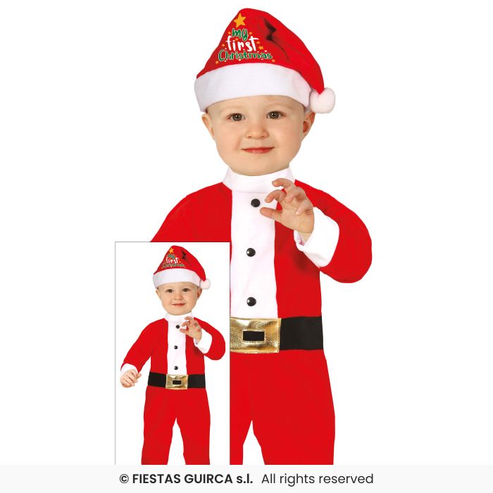 My First Christmas Costume Toddlers Santa Claus Fancy Dress Outfit Age 1-2