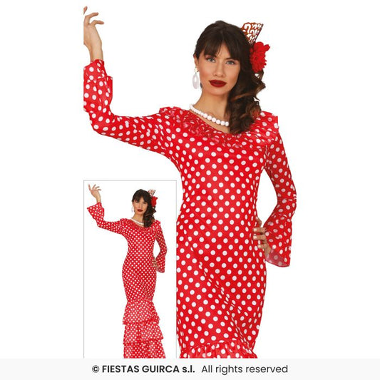 Flamenco Dancer Ladies Senorita Spanish Mexican Fancy Dress Costume UK 8-18