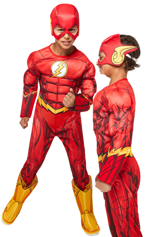 The Flash Costume Deluxe Kids Superhero Comic Book Boys Fancy Dress