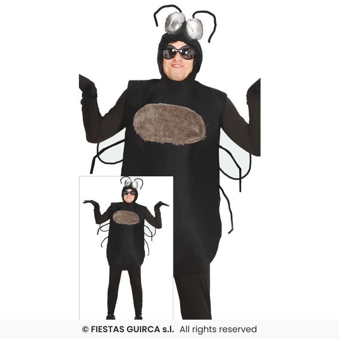 Fly Costume Adults Insect Mens Halloween Fancy Dress Outfit Large
