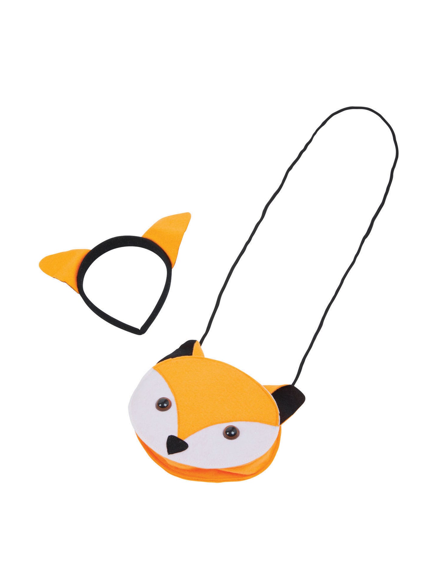 Fox Bag & Ear Set Adult Kids Book Day Fancy Dress Props Fairytale Book Day