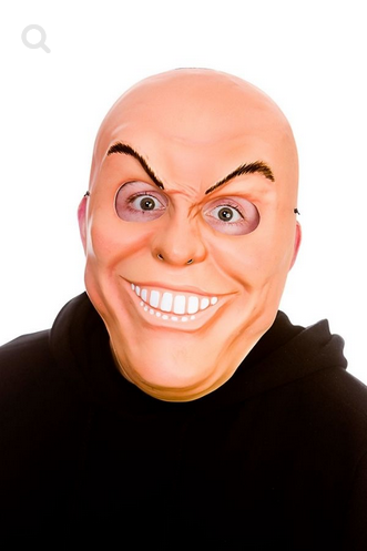 Freaky Guy Mask Mens Halloween Fancy Dress Robber Mask Adults Heist