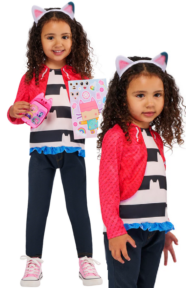 Gabby s Dollhouse Box Set Kids Fancy Dress Costume Plus Sticker Set Ag gabby-s-dollhouse-box-set-kids-fancy-dress-costume-plus-sticker-set-ag