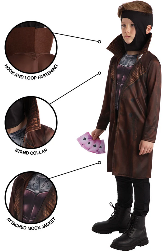 Avengers Doomsday Gambit Costume Kids Fancy Dress Outfit Official Superhero