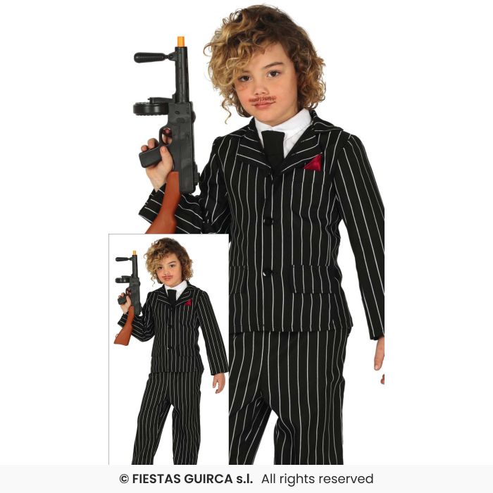 Gangster Costume Kids 1920s Mafia Gangsters Fancy Dress Outfit Age 5-12
