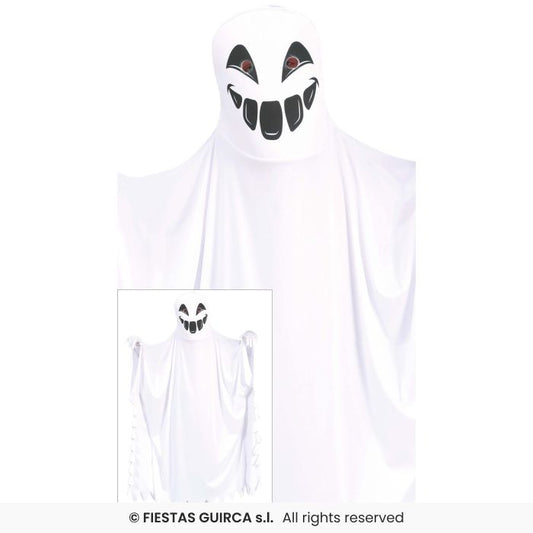 White Ghost Kids Halloween Fancy Dress Costume Hooded Ghost Boys Girls Age 3-12