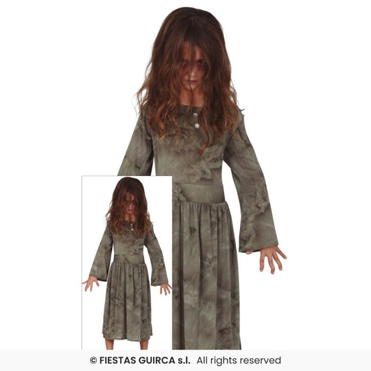 Ghost Girls Sinister Sister Scary Zombie Girl Halloween Fancy Dress Costume Age 3-12