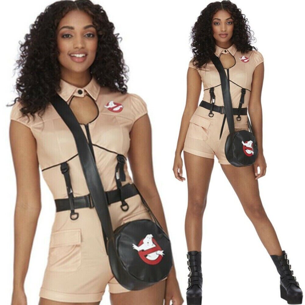 Ghostbusters Hotpant Costume, Playsuit & Bag with Printed Logo