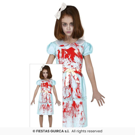 Ghost Twins Girls Horror Sinister Sisters Fancy Dress Costume Girls Halloween Age 3-12