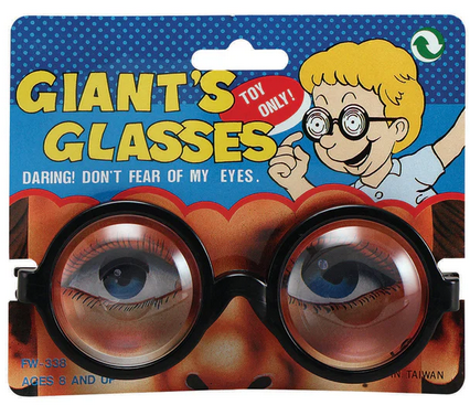 Giant Eye Glasses Adults Novelty Fancy Dress Spec Geek Goggle Eyes