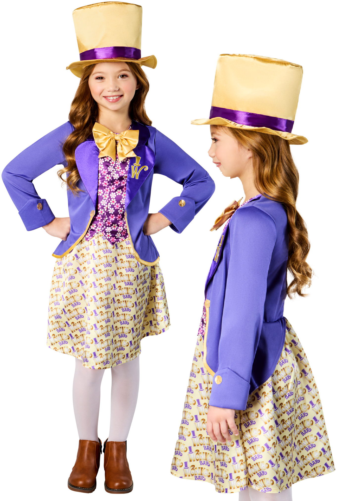 Willy Wonka Charlie & The Chocolate Factory Girls Book Day Official Fancy Dress Costume