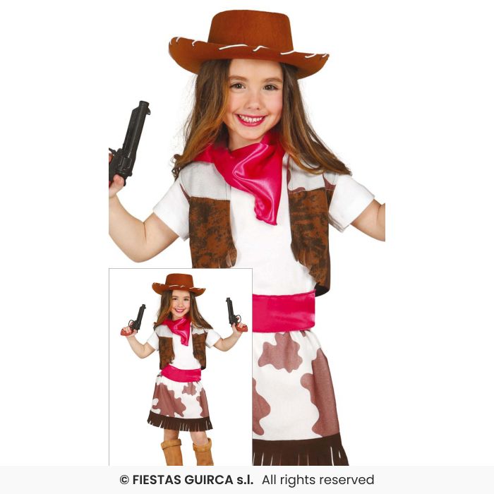 Girls Cowboy Cowgirl Wild West Rodeo Fancy Dress Costume Western Kids Age 3-13