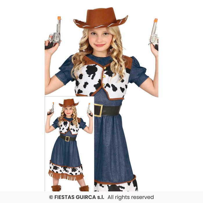 Dress Girls Cowboy Cowgirl Wild West Rodeo Fancy Dress Costume Western Kids Age 3-13