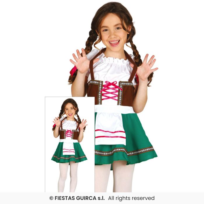 Girls Oktoberfest Costume German Festival Fancy Dress Outfit Tyrolean Age 3-12