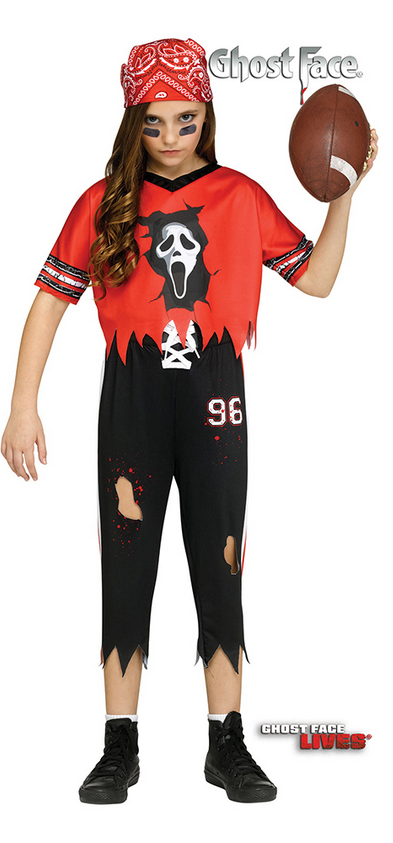 Ghost Face Funworld Girls Field Of Screams American Footballer Halloween Fancy Dress