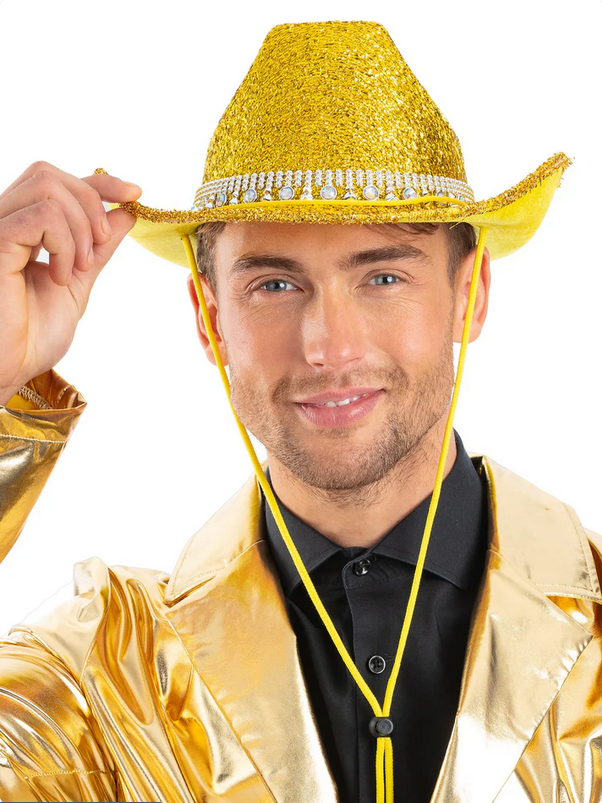 Bling Rhinestone Cowboy Hat Ladies Hen Night Fancy Dress Cowgirl Hat Adults