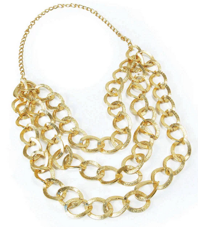 Mr Bling Gold Chain Adults Gangster Funny Fancy Dress Accessory Mens