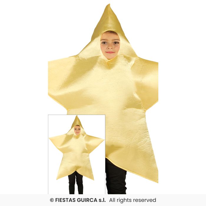 Gold Star Costume Kids Nativity Play Fancy Dress Costume Boys Girls Age 3-12