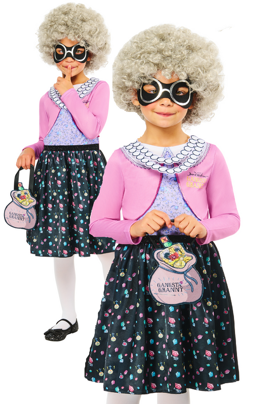 Gangster Granny David Walliams Kids Costume Book Day Fancy Dress Outfit