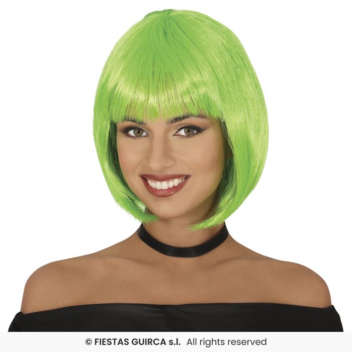 Short Bob Wig With Fringe Ladies Fancy Dress Accessory Coloured Bobs