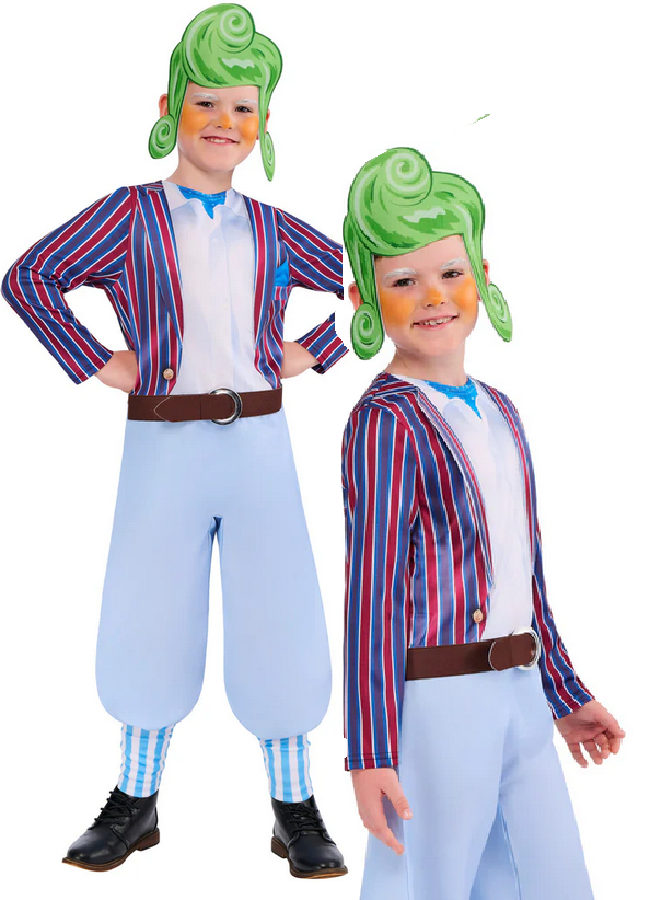 Oompa Loompa Costume Childrens Book Week Fancy Dress Outfit Willy Wonka Age 3-10