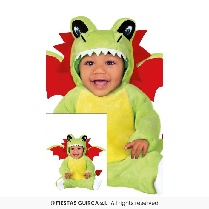 Green Dragon Costume Toddlers Halloween Fancy Dress Outfit Wild Dragons Age 1-2