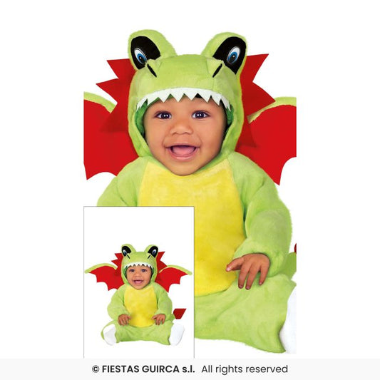 Green Dragon Costume Toddlers Halloween Fancy Dress Outfit Wild Dragons Age 1-2