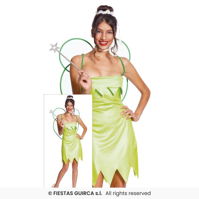 Magic Fairytale Green Forest Fairy Storybook Green Fairy Neverland Ladies Fancy Dress