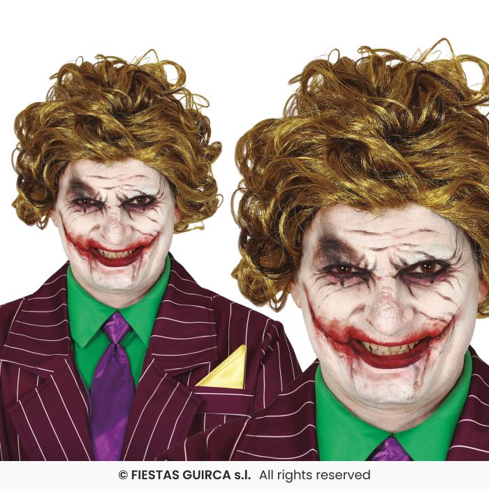 Green Messy Mens Joke Wig Adults Halloween Fancy Dress Accessory