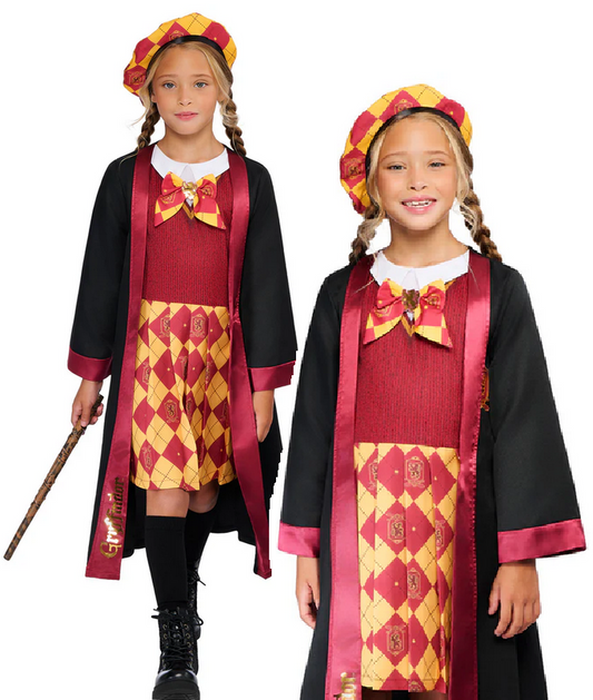 Gryffindor Robe Dress Deluxe Harry Potter Book Day Girls Fancy Dress Costume
