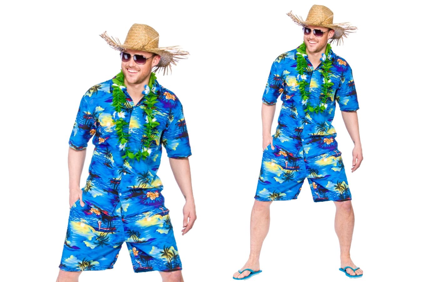 Blue Palm Hawaiian Shirt