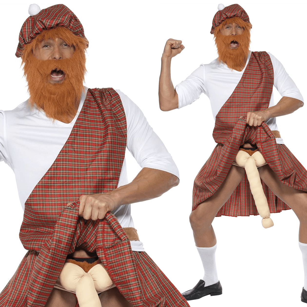 Adult Scotsman Well Hung Highlander Scottish Fancy Dress Costume Stag Party New