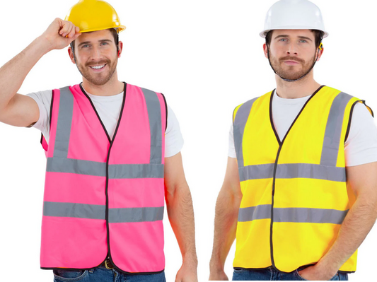 Yellow Or Pink High Vis Vest Adults Builder Safety Vest Mens Ladies Fancy Dress