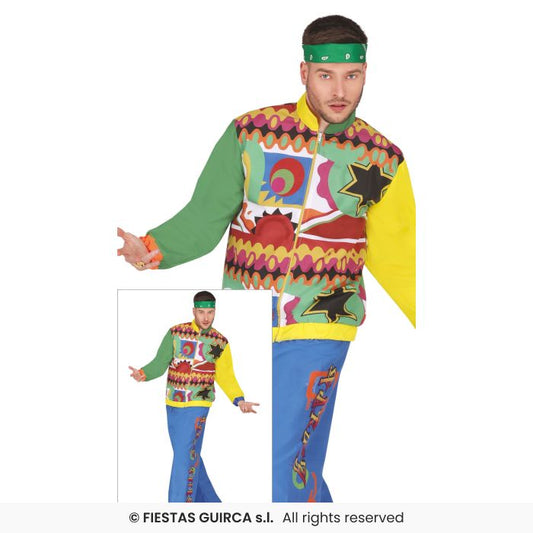 Hip Hop Tracksuit 80s 90s Shellsuit Mens Retro 118 Trackie Fancy Dress Costume M-XL