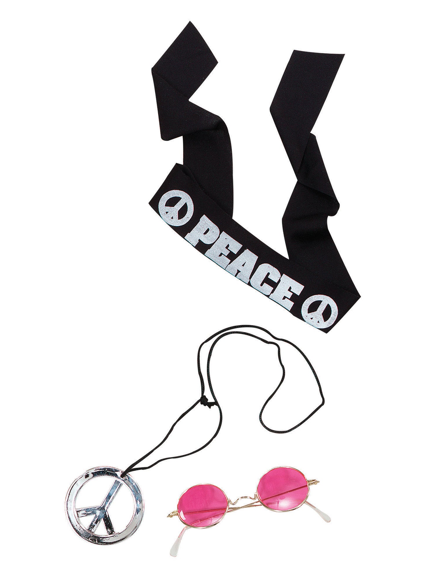 Hippie Kit Adults 60s 70s Fancy Dress Accessories Hippie Glasses