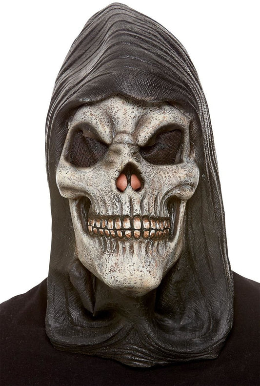 Hooded Skeleton Latex Mask