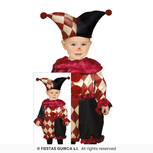Horror Clown Toddlers Jester Costume Halloween Fancy Dress Boys Girls Age 1-3