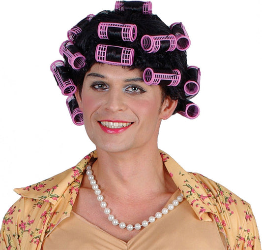 Funny Housewife with Rollers